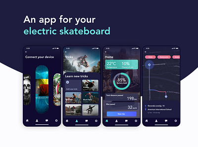Electric Skateboard App Design