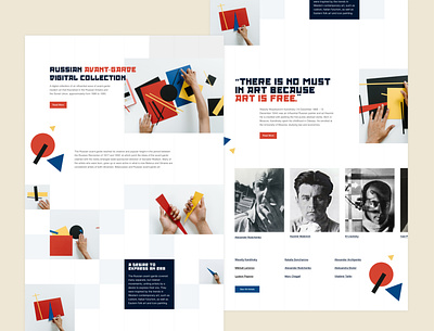 Russian Avant-Garde Digital Collection Website Design art avant garde ui design ux design website website design