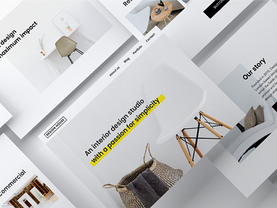 Interior Design Studio Website Concent interior design studio ui ux web design