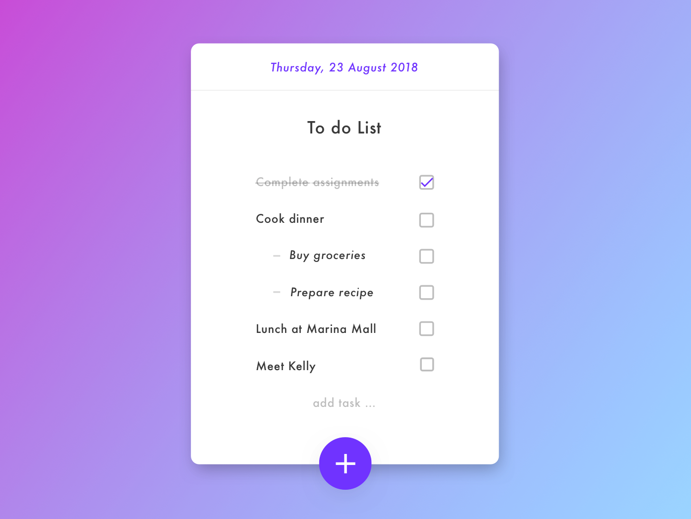 todolist web and.phone
