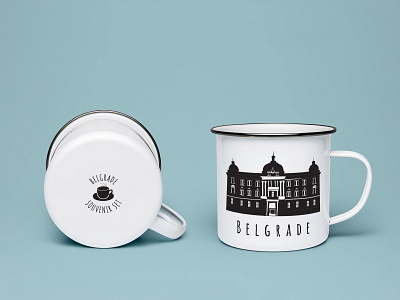 Belgrade Illustration Set - Souvenir Cup belgrade illustration illustrator serbia souvenir