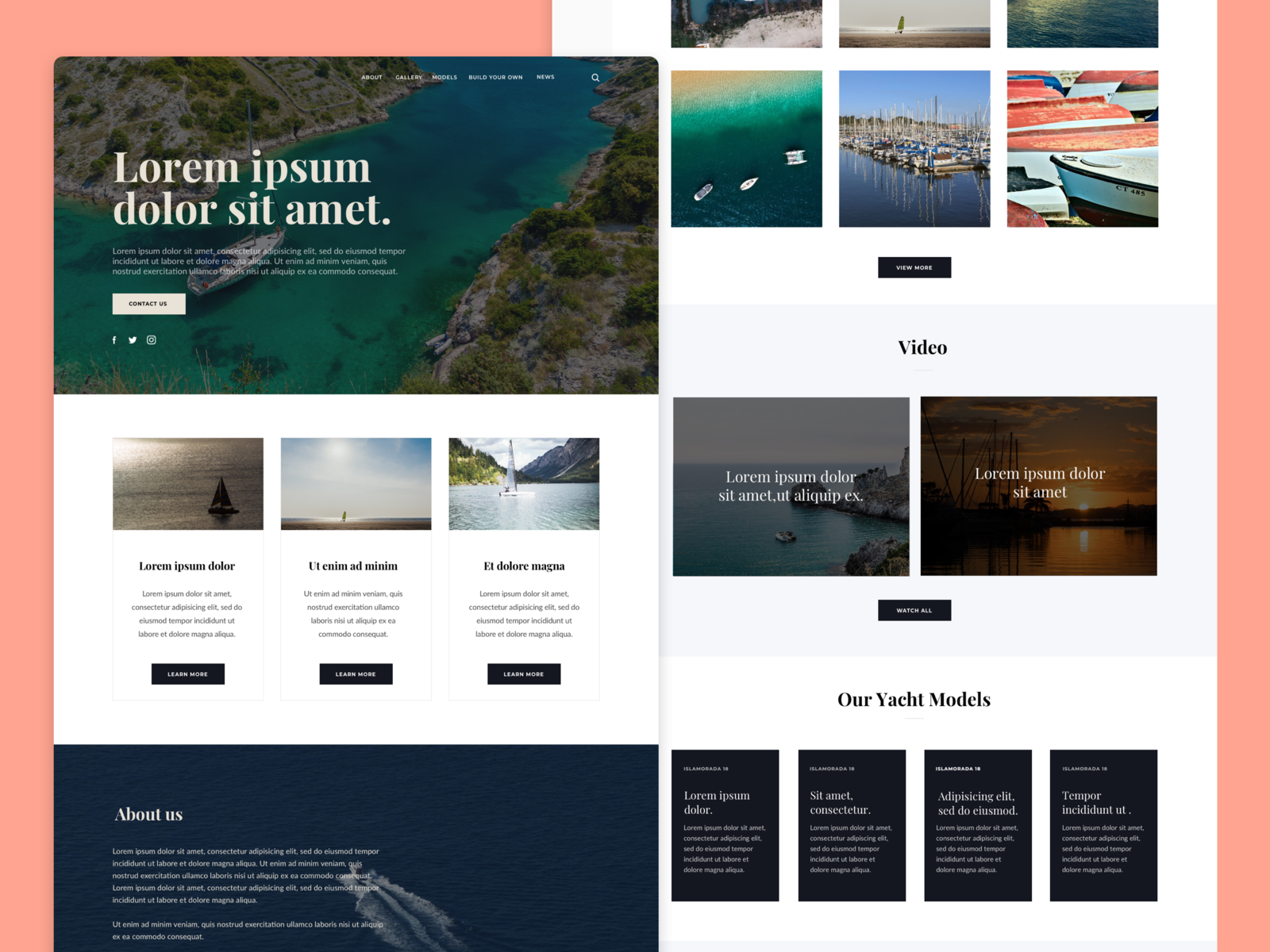 Yacht Rental Website by Eva on Dribbble