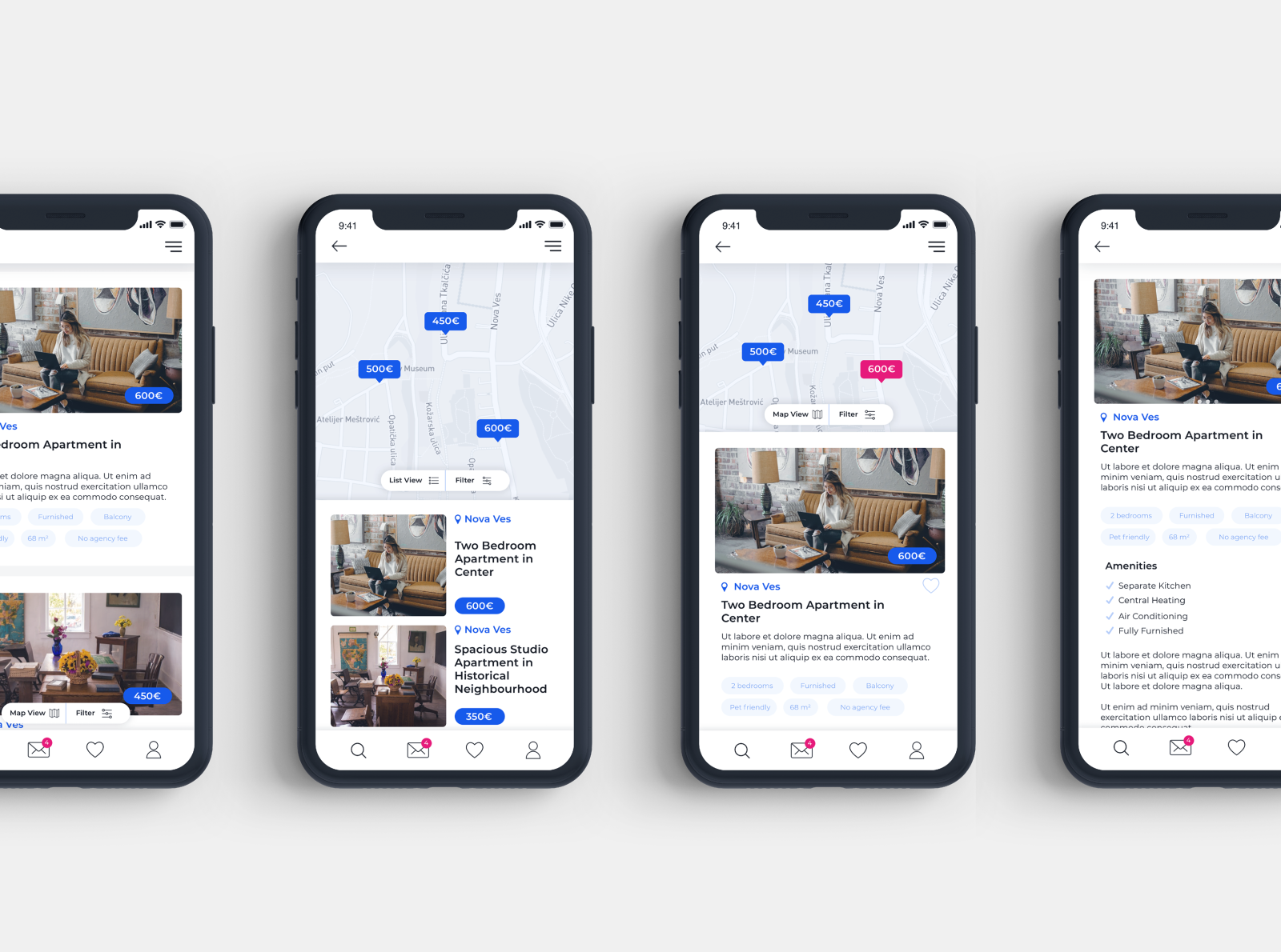 Zagreb Apartment Rental App UX/UI Design - Work in Progress by Eva on ...