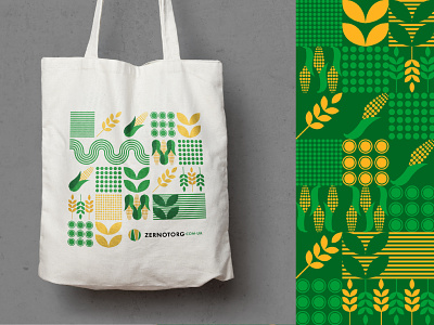 Pattern Design for Zernotorg.com adobe illustrator agriculture bag design pattern