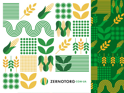 Pattern Design for Zernotorg.com adobe illustrator agriculture design geometric icon pattern