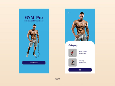 GYM Pro App animation app app design application design gym app minimal product design typography ui ux ux design