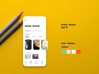 Online School App Concept animation app app design application minimal product design typography ui ux ux design