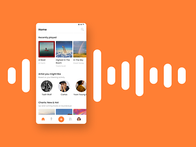 Soundcloud Mobile App - Menu Bar Redesign