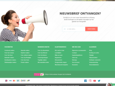 Fotofabriek.nl redesign newsletter block branding ux webdesign