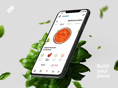 Domino’s Pizza App Concept - Build your own pizza animation app branding build pizza comment create owner creator pizza design dominos pizza food food app intervi ios mobile ordering pizza pizza app ui ux video