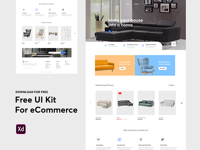 eCommerce – Free UI Kit adobe xd free adobe xd ui kit design ecommerce ecommerce design ecommerce ui kit free free download free download shop free ui kit free ui kit web freebies furniture furniture app shop free ui ui design ui kit web design website furniture