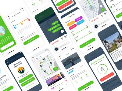 Runnin'City 2020trend branding icons illustration mobile design sports travel travel app ui travel ui trends ux ux travel ux trends ux ui world