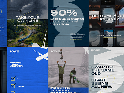 Protect Our Winters Europe branding campaign digital design graphic design marketing protect our winters ski snowboard sports sustainable sustainable travel travel