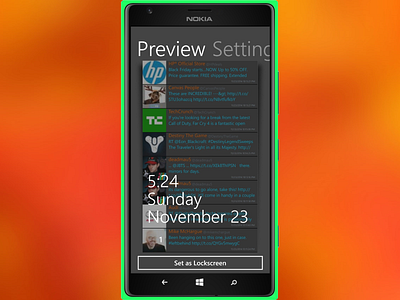 Twitlock app lock lockscreen mobile screen twitter ui windows phone wp8