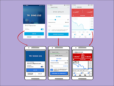 App to mockup Transformation UI design