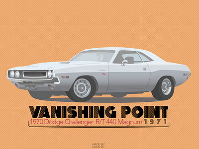 Film Cars Project / #1 Vanishing Point car design film illustrator vector