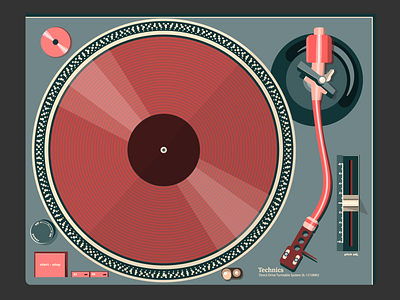 Electronic Music Instruments #1 gramophone graphicdesign technics vector vectorart vectorillustration vinyl