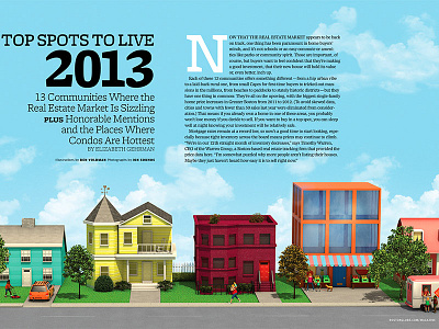 Top Places To Live 2013 - Boston Globe 3d awesomeness boston boston globe buildings housing illustration render residential