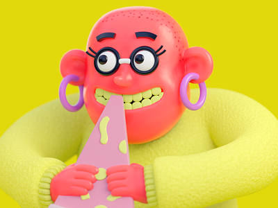 혜수” - morning warmup 3d advertising character houdini illustration maya mograph redshift render vray zbrush
