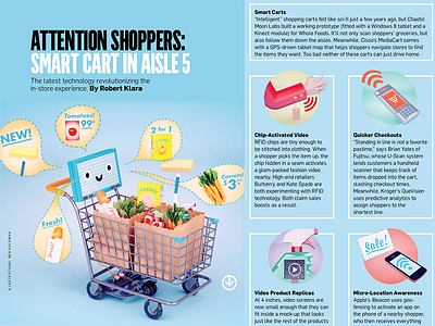 Attention Shoppers editorial illustration