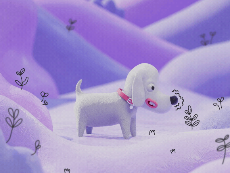 Today's wip 3d animation c4d dog houdini illustration redshift render zbrush