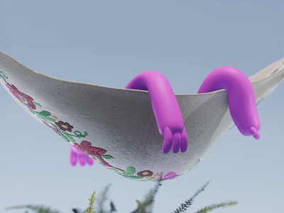 Happy National Hammock Day 3d animation character houdini render unreal
