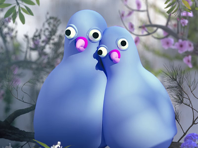 "Bernard & Henrietta" 3d animation character design houdini motion design redshift