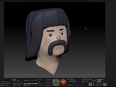 Just For Men 3d illustration moustache render zbrush