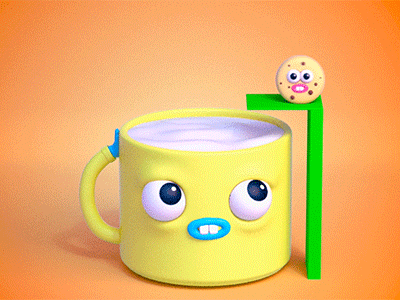 BFFLs "Milk & Cookies" 🍼🍪💕 3d animation cg character illustration maya render vray zbrush