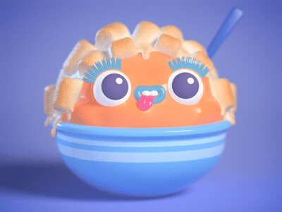 Marshmallow Yams🍠 3d animation cg character cute gif illustration maya redshift render substance thanksgiving vray zbrush