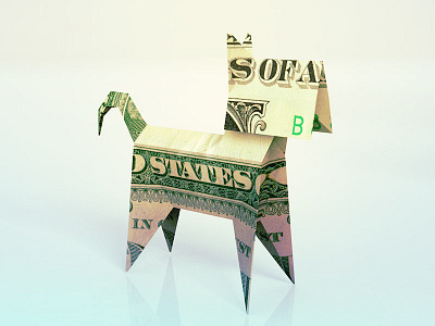 Money Dog money origami schnauser