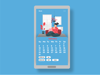 Create calendar app design/ uiux and graphic design