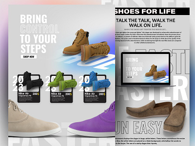 Shoe Email Design 3d branding design email email design graphic design logo motion graphics typography ui vector