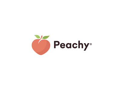 Peachy adobe illustrator branding design flat flat logos illustration logo minimal peach peach logo peachy vector