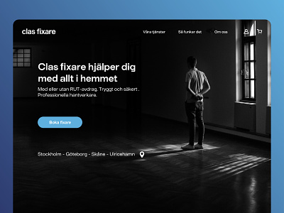 Clas Fixare branding dark digital landing page theme ui ux web web design website