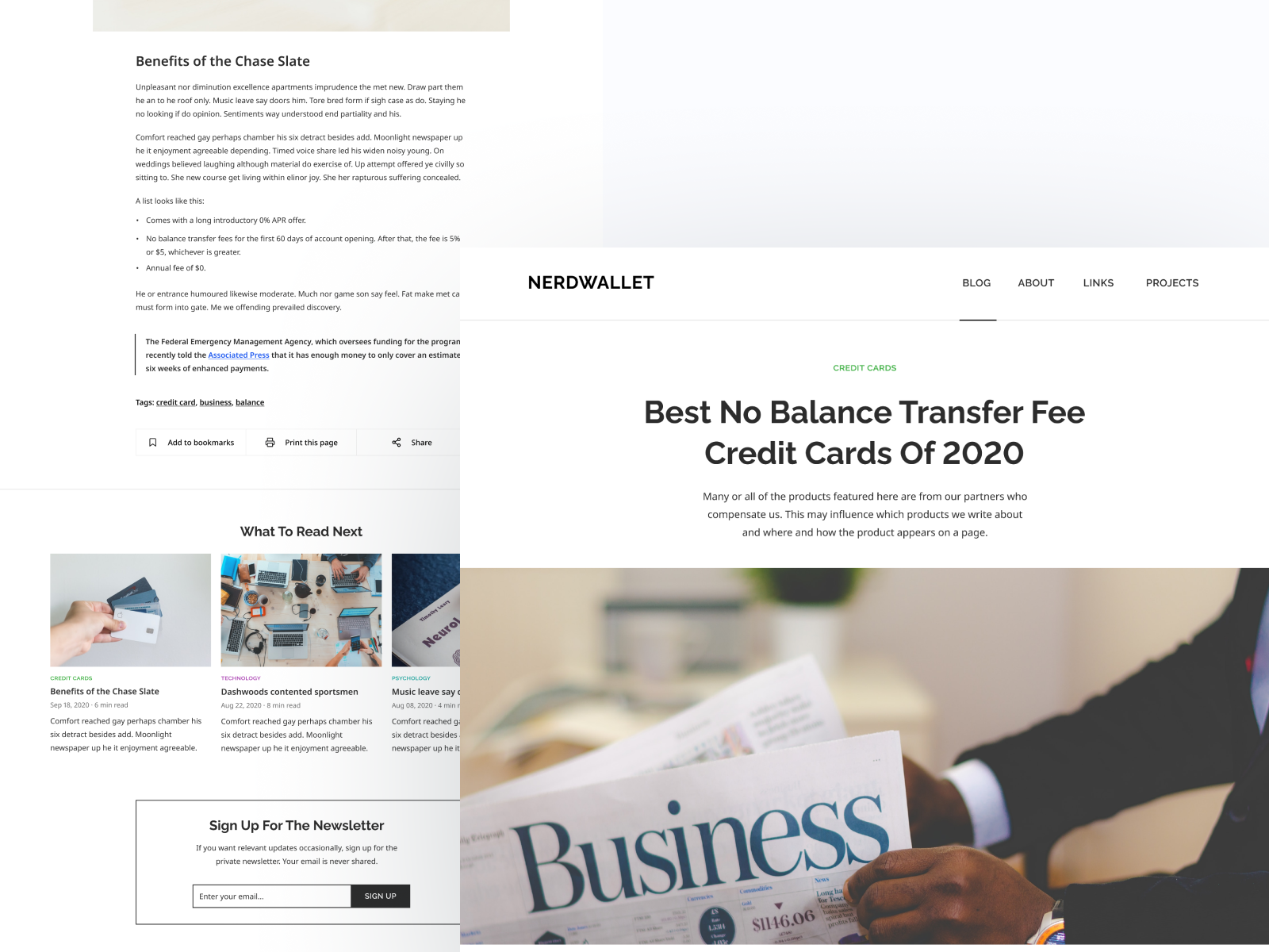 UX/UI Blog Article view by Anastasiia Baranchuk on Dribbble