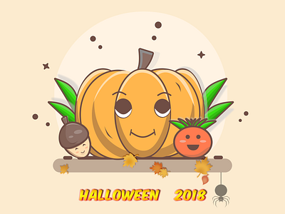 Fun Pumpkin/Halloween 2018 autumn figma halloween halloween design illustration october photoshop pumpkin vector