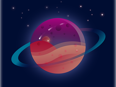 Vector planet adobe illustrator cosmic design gradient illustration illustrator planet vector