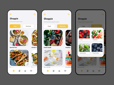 Shoppie - Food App - Menu UI