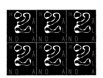 Postage Stamp Aland cinema4d design print design typogaphy typography art
