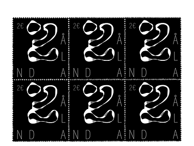 Postage Stamp Aland cinema4d design print design typogaphy typography art