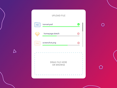 File Upload app card challenge colors daily dailyui download file ui upload ux