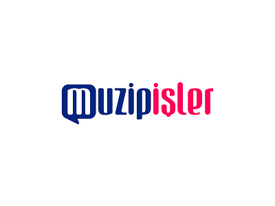 Muzip İşler agency branding daily flat font icon identity letters logo logotype simple type