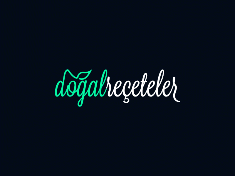 Doğal Reçeteler branding daily flat font gif icon identity letters logo logotype simple type