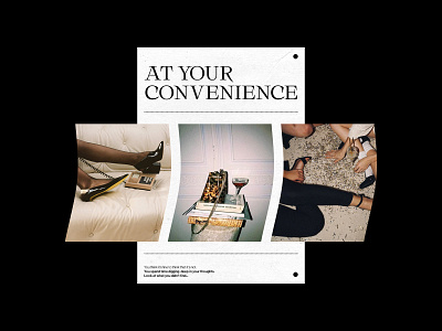 At your Convenience black white branding design gallery graphic design minimal poster slider typography ui ux
