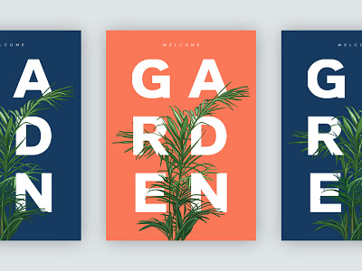 Garden art branding clean design graphic design minimal poster static typography ui ux