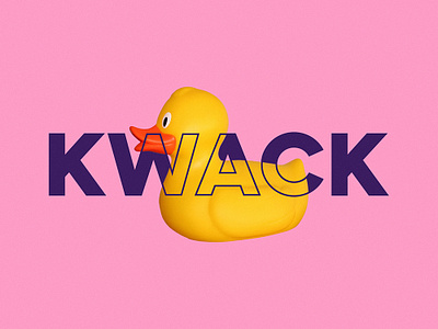 Kwack app art branding clean design duck graphic design icon landing page logo malta minimal pink static typography ui ux web