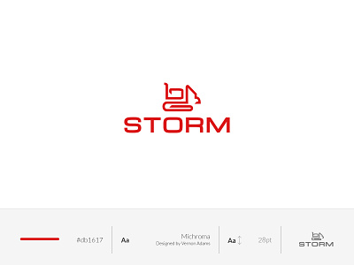 Storm | Excavator company logo branding design logo simple vector