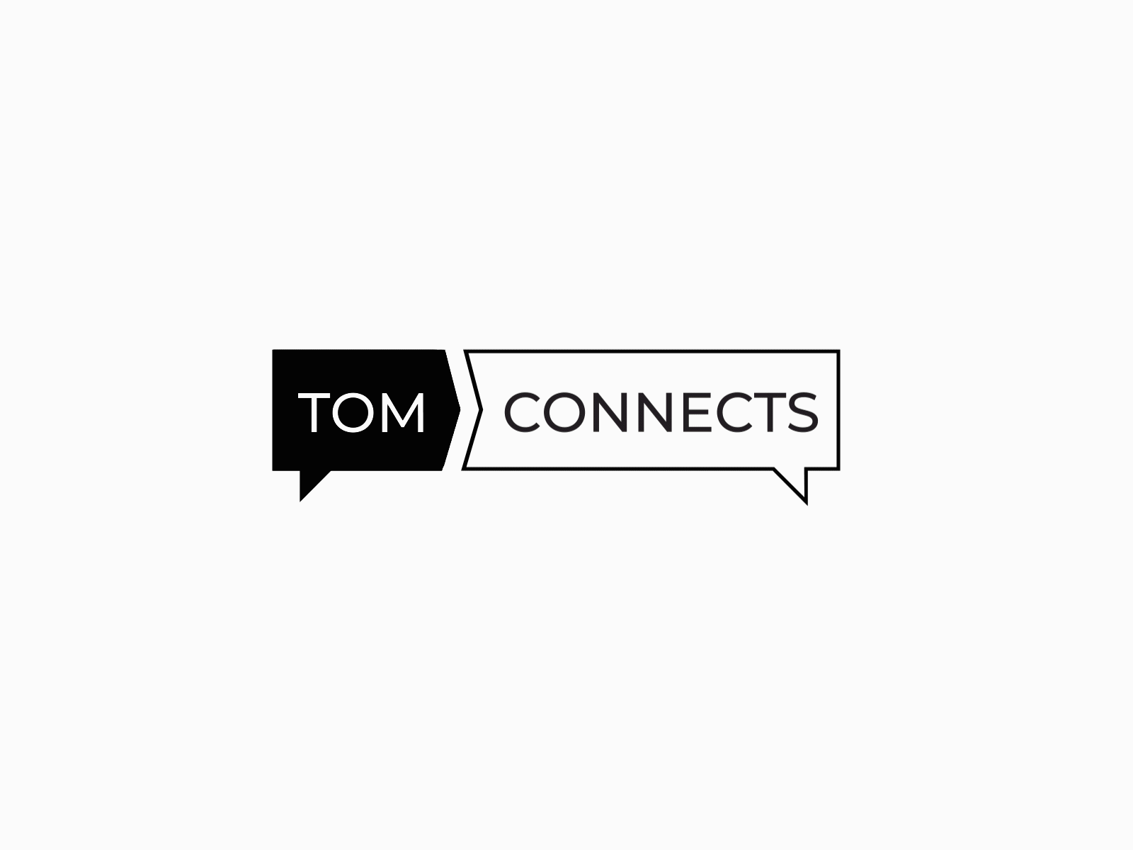 Tom Connects black and white design logo logo design logos simple vector