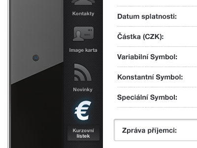CSOB iPad Interface #02 ui interface ios ipad bank banking csob czech icon icons